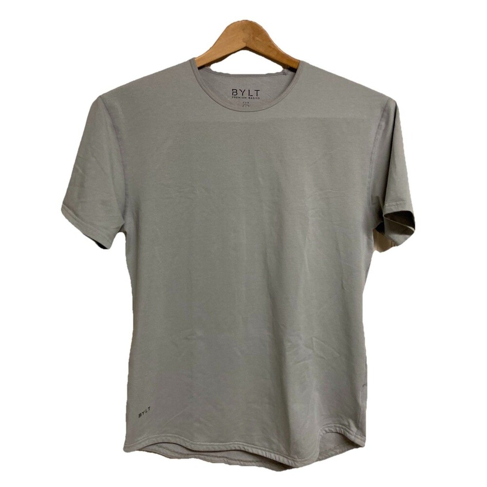 Men's BYLT Drop Cut LUX T-shirt Short Sleeve Gray Size Large